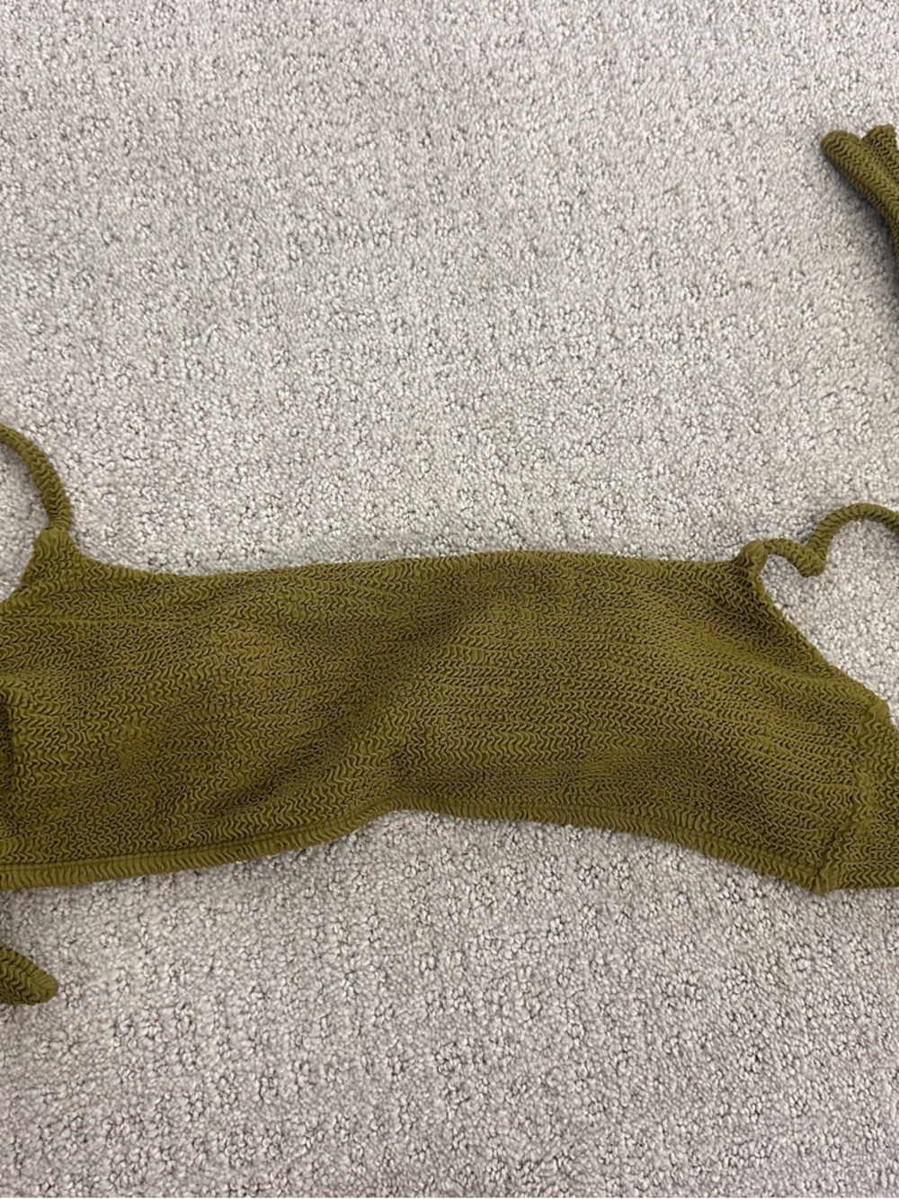 Somerfield Swim Olive Knit Tie Bikini Top